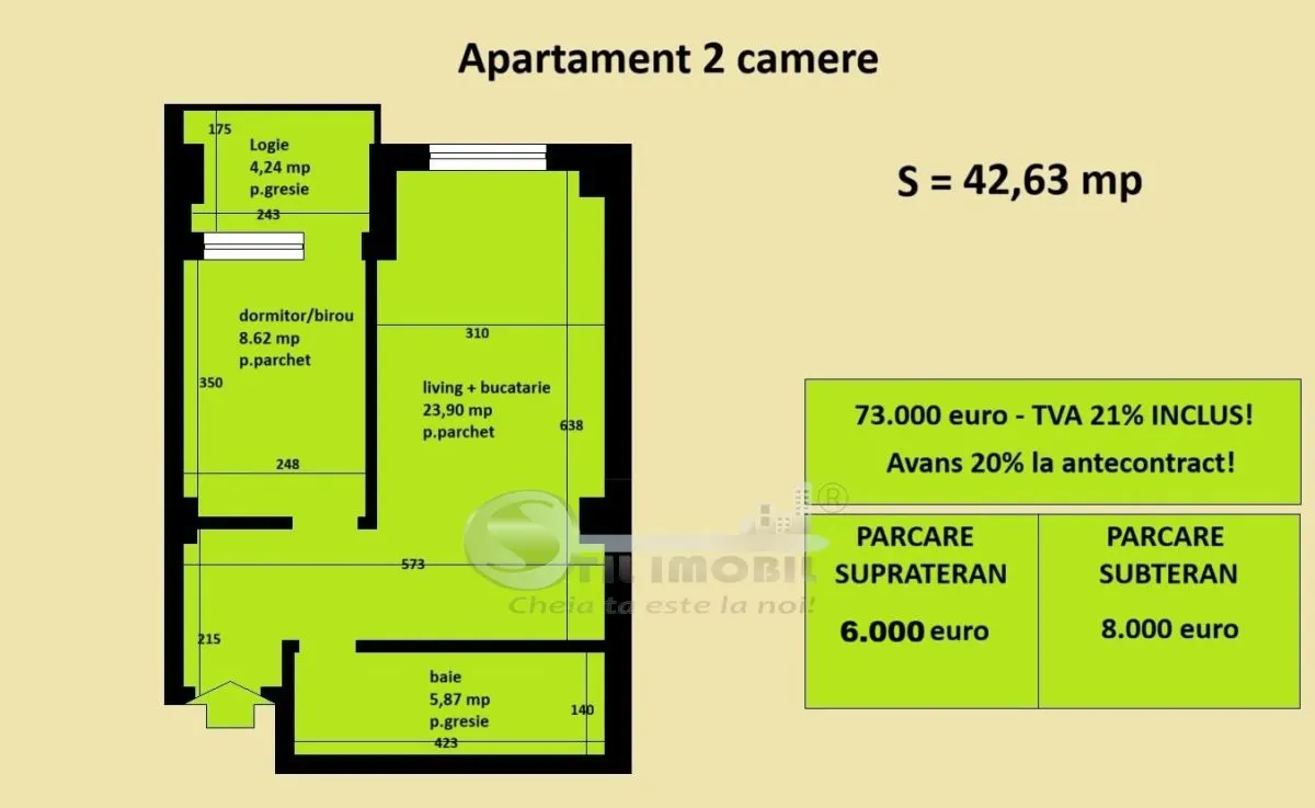 Apartament 2 camere Cug Valea Adanca, bloc nou, cartier rezidential - foto 2