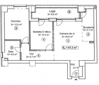 Apartament cu 3 camere,complet mobilat si utilat,zona Centrala - foto 14