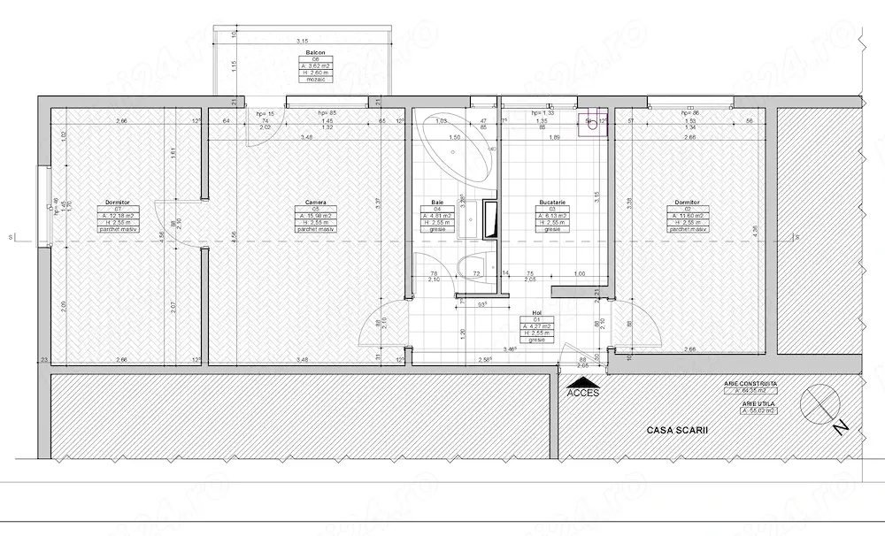 Living +2 dormitoare, insorit, etaj2, balcon, loc parcare,incadrat de verde, Astra, Brasov - foto 8