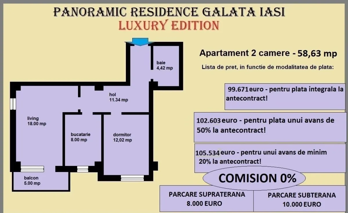 Apartament 2 camere de vanzare in Iasi, Galata, 58.63 mp, bloc nou - foto 18