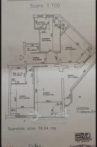 Apartament 3 camere, 76,24 mp + balcon închis 11,28 mp, Dacia – 2 băi - foto 14
