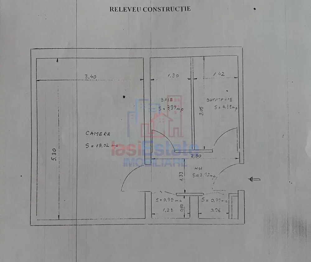 Apartament 1 camera decomandat de vanzare in Alexandru cel Bun | 32 mp | Centrala proprie - foto 7