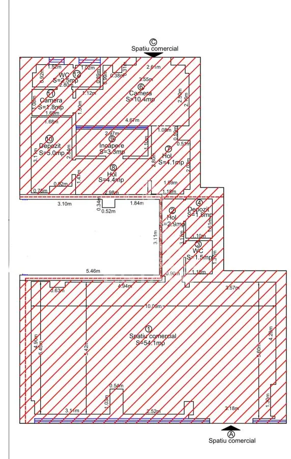 Spatiu comercial stradal de inchiriat, 92 mp,  Zona Dambovita Sagului - foto 6