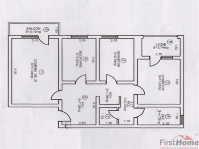 Apartament cu 3 camere, 74mp, etaj 1 , zona Centrala - foto 11