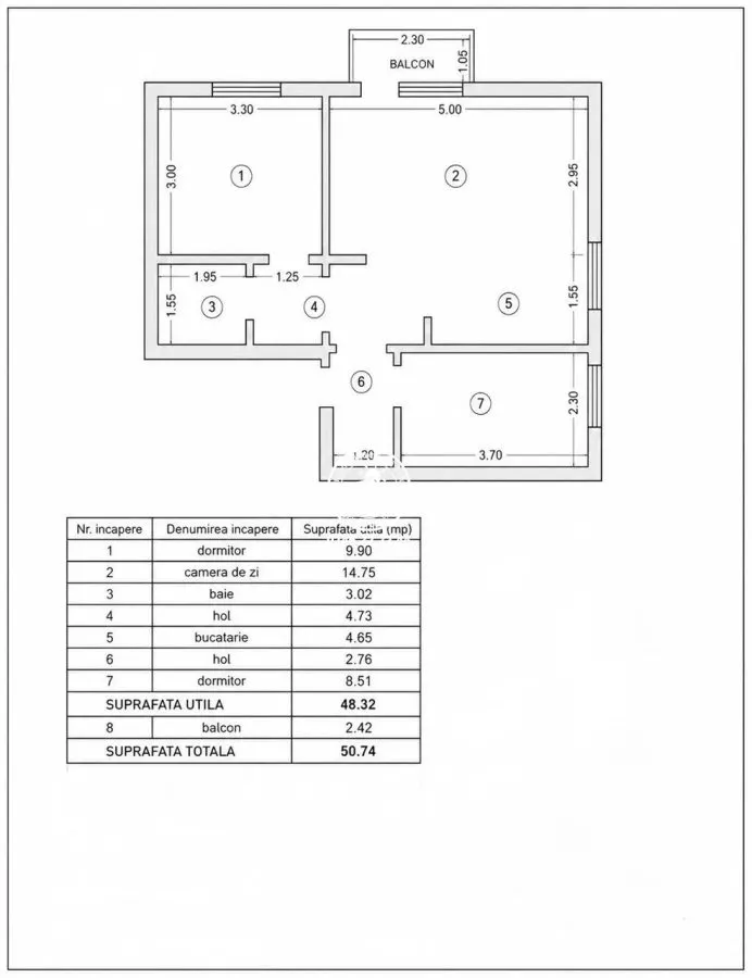 Apartament cu 3 camere in Mircea cel Batran - foto 15