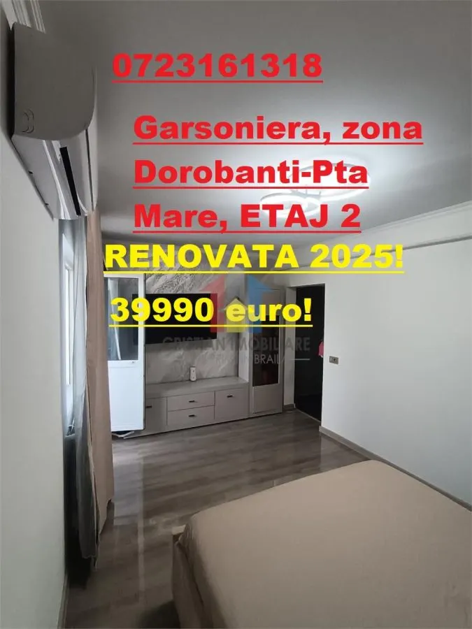 Filmare! RENOVATA 2025! Garsoniera, ETAJ 2,  MOBILATA si UTILATA, zona Dorobanti - foto 1