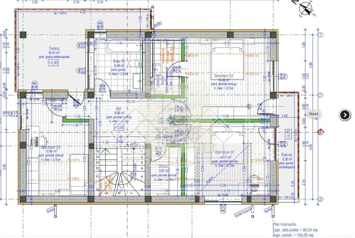 Casa moderna 5 camere teren 490 mp terasa acopertia in Cristian - foto 22
