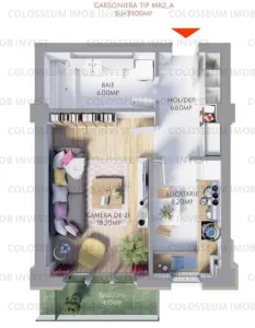 Garsoniera decomandata | Boxa + Parcare | Complex Maurer Residence | Avantgaden - Brasov