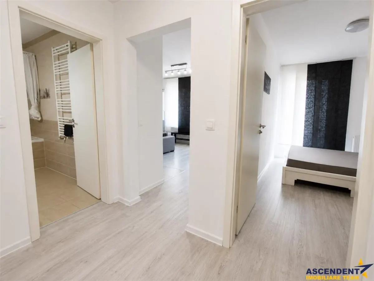 Apartament tip Studio mobilat si utilat modern, loc de parcare, boxa depozitare, zona Coresi, bloc nou - foto 5