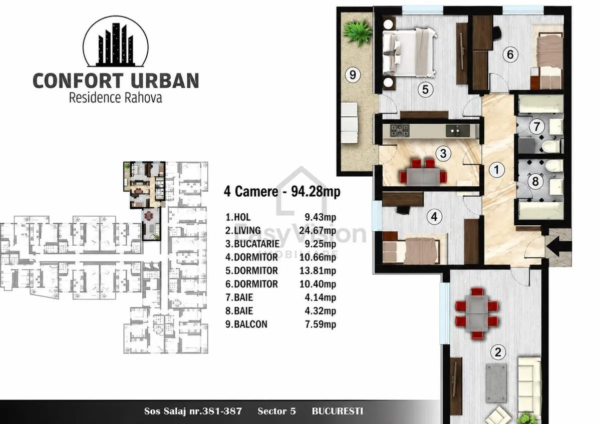 Apartament 4 camere | Confort Urban Park Residence | Sector 5 - foto 5