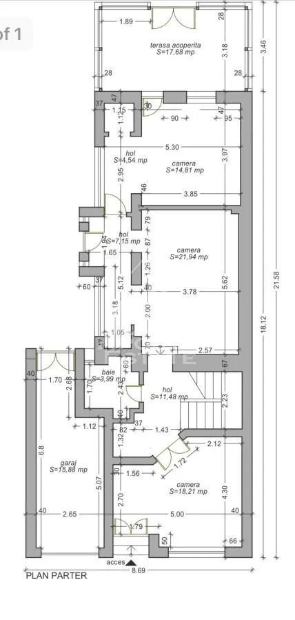 Casa individuala, 6 camere, 3 bai, garaj,acces auto, teren de 411 - foto 22