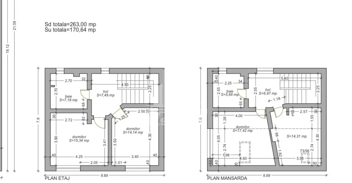 Casa individuala, 6 camere, 3 bai, garaj,acces auto, teren de 411 - foto 23