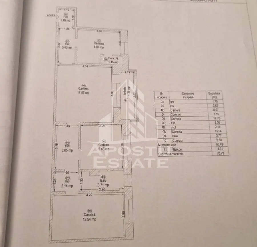 Apartament cu 3 camere, decomantat, etajul 2 , zona Spitalul Judetean - foto 18