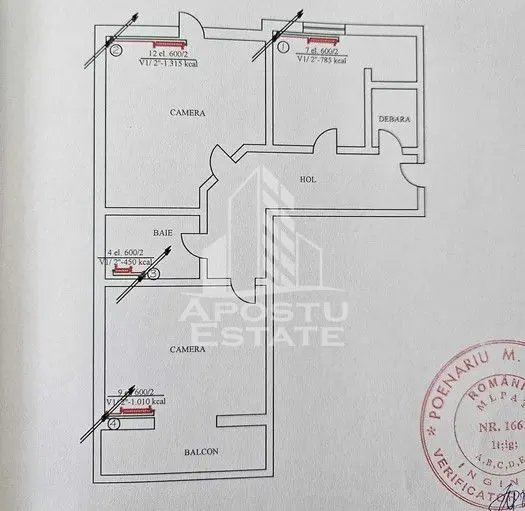 Apartament cu 2 camere, decomandat, etaj intermediar, zona Steaua - foto 7