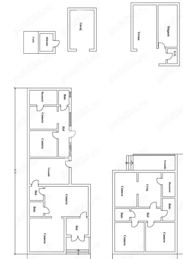 Casa individuala,3 camere, 2 bai, acces auto, garaj,teren 3182 mp - foto 20
