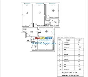 Comision 0% | Apartament 4 camere 82 mp | Decomandat | Podul Grant | - Bucuresti
