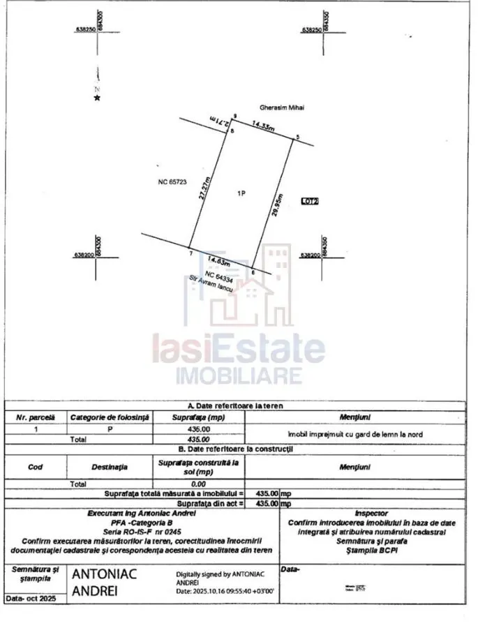 Bogonos Letcani  teren 500mp cu Aut De Constr la str asfaltata cu toate utilitatile - foto 11