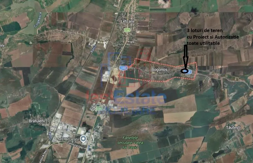 Bogonos Letcani  teren 500mp cu Aut De Constr la str asfaltata cu toate utilitatile - foto 7