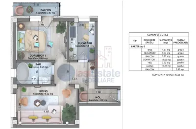 Apartament 2 camere bloc nou Capat CUG , DIRECT DE LA DEZVOLTATOR - foto 1