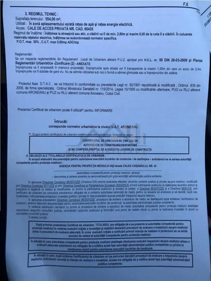 Aroneanu teren cu utilitati si Certificat de Urbanism - foto 15
