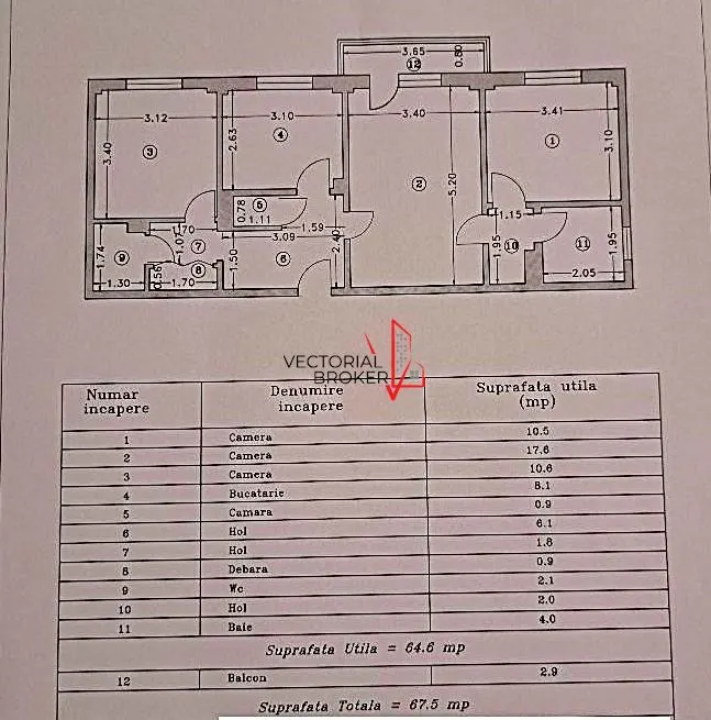 3 camere semidecomandat, an 1978 Biserica Capra Pantelimon - foto 9