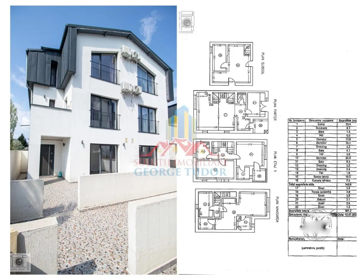 Vila tip duplex P+2E+M,161 mp + 1 parcare,Cittadella Garden, Str. Apeductului Nr. 1E Chiajna - foto 1