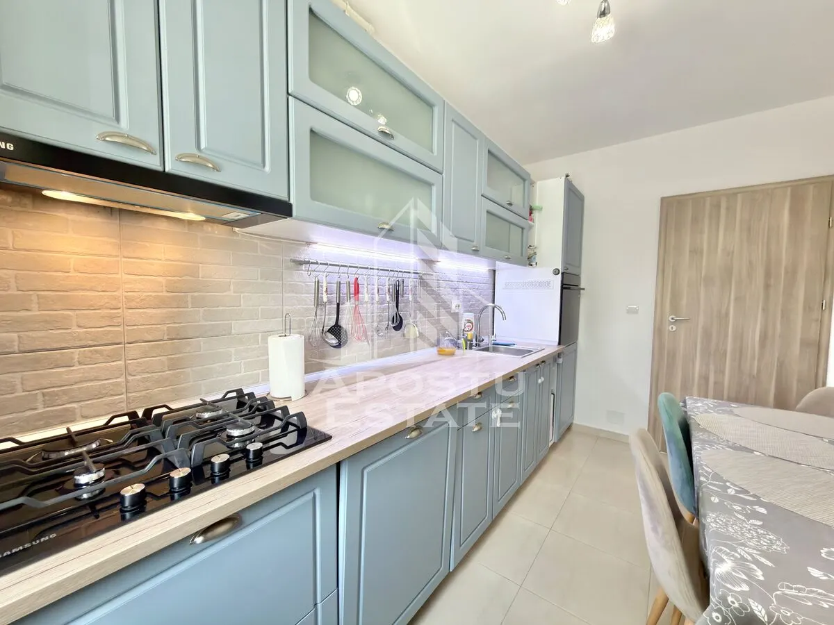 Apartament cu 3 camere decomandat, complet mobilat la parter in Giroc. - foto 6