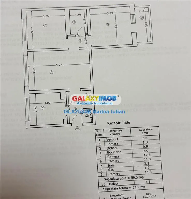 Apartament 3 camere renovat - etaj 7 - str Jean Steriadi - Titan - foto 8