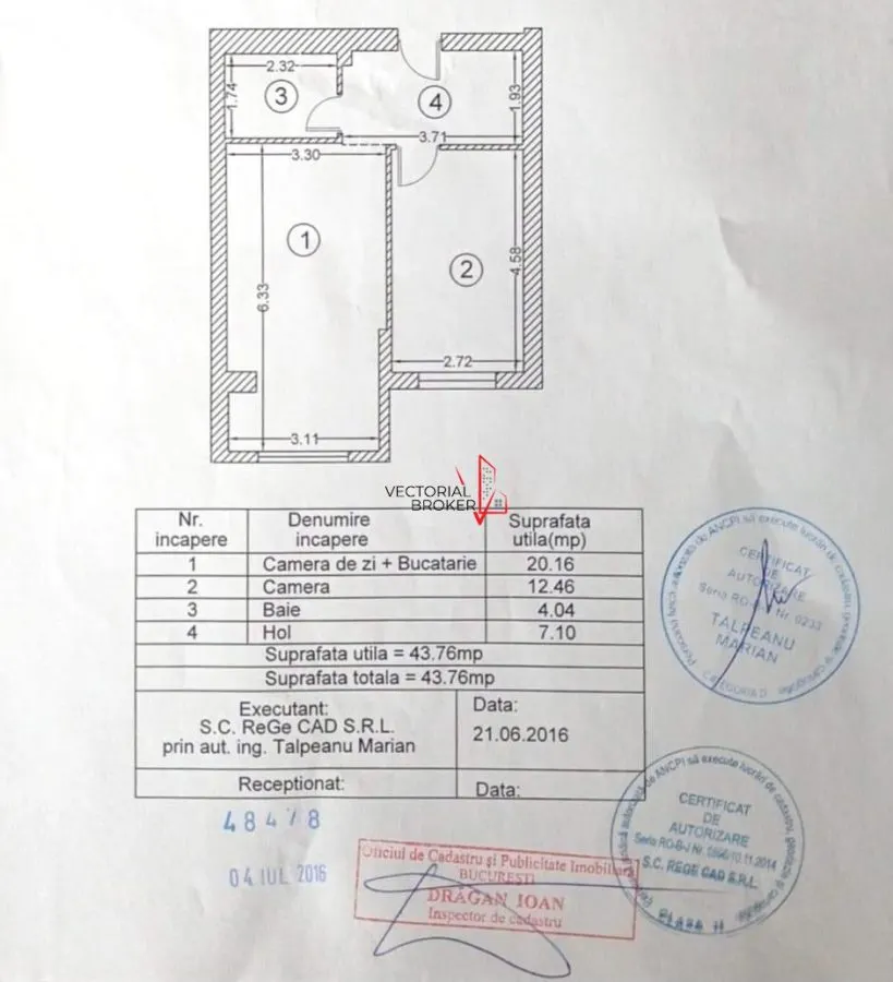 METROU TECLU / 2 CAMERE CU PARCARE  / MOBILAT- UTILAT - foto 6