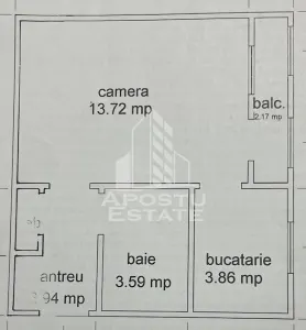 Apartament cu o camera de vanzare, zona Lipovei, Timisoara - foto 7