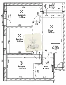 Apartament 3 camere | gradina 55mp | parcare subterana | Turnisor - foto 14