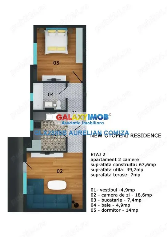 Apartament 2 camere bloc nou Otopeni - foto 11
