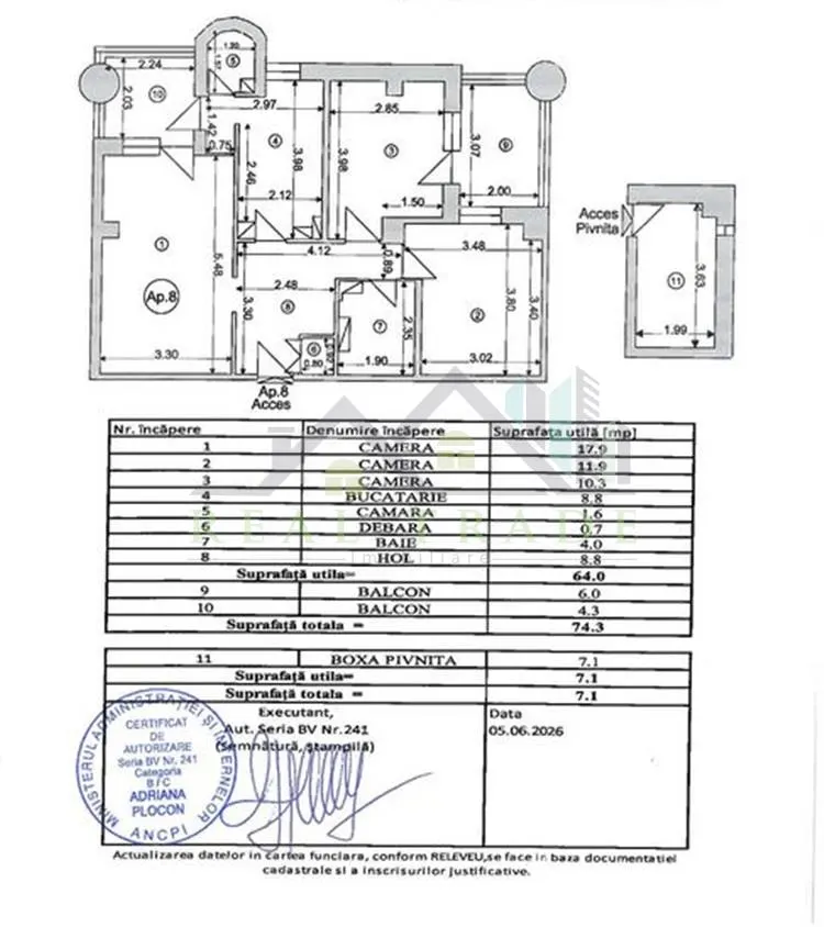 Apartament 3 camere decomandat Centrul Civic Kogalniceanu - foto 1