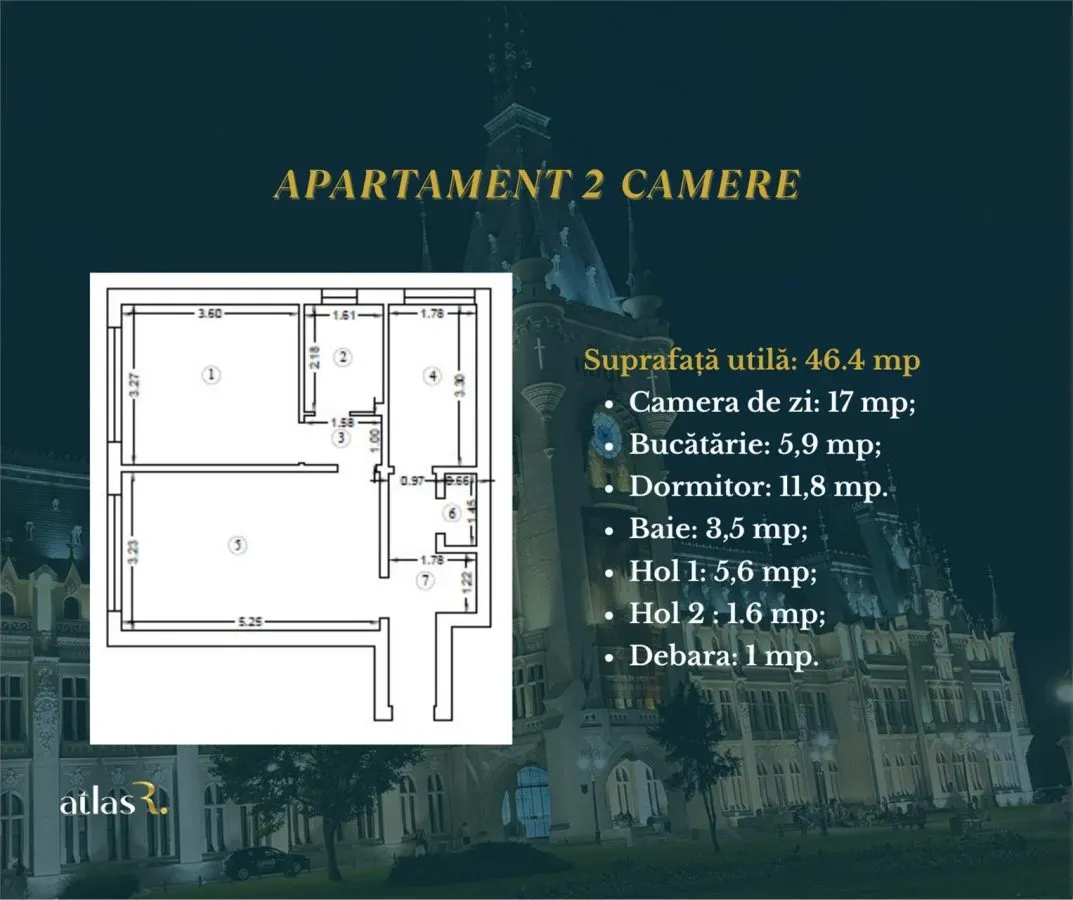 Apartament 2 camere | Bloc Gulliver | Ultra central | 46 mp - foto 4