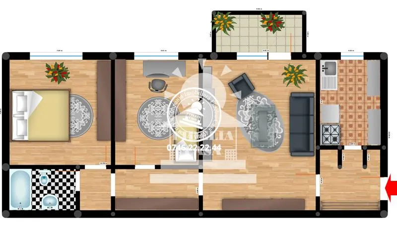 Apartament 3 camere de vanzare zona Dacia - foto 1