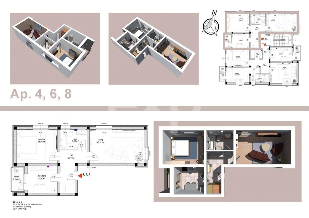 Apartament 2 Camere Trivale | 57 mp | Bloc NOU - foto 2