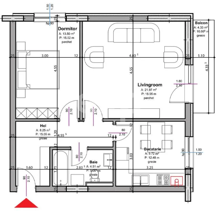 Apartament 2 camere Pitesti | Zona Stadion - foto 14