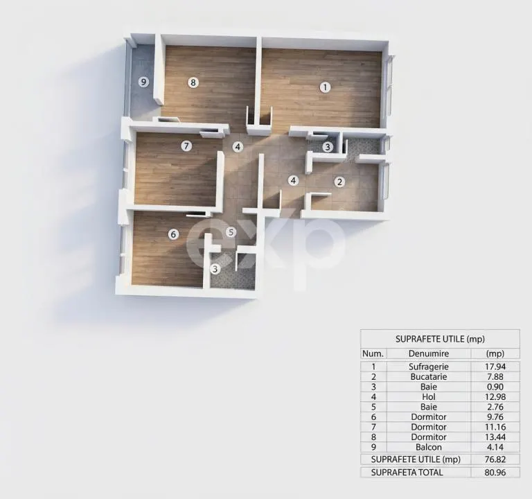 Apartament 4 camere, 81 mp – Negru Voda, Pitești | Ideal pentru familie - foto 2