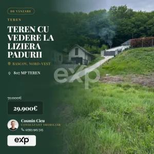 TEREN PREMIUM CU VEDERE SPECTACULOASA LA LIZIERA PADURII | BASCOV | 807 MP | - Bascov