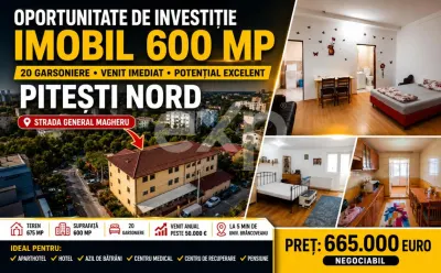 Imobil Premium 600 mp | Pitești Nord | Ideal pentru Hotel, Clinică, Azil batrani - Pitesti