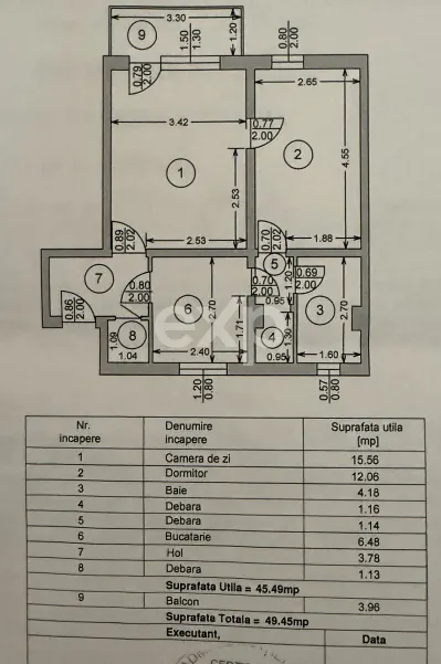 Apartament 2 Camere | Confort 1 | Etaj 1 - foto 7