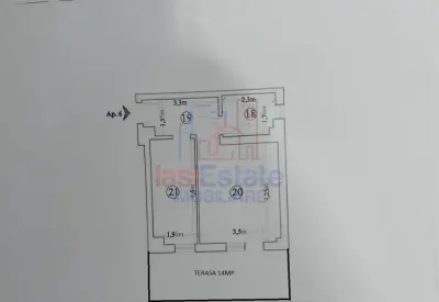 Hlincea Apartament cu 1 camera intabulat - terasa mare - foto 8