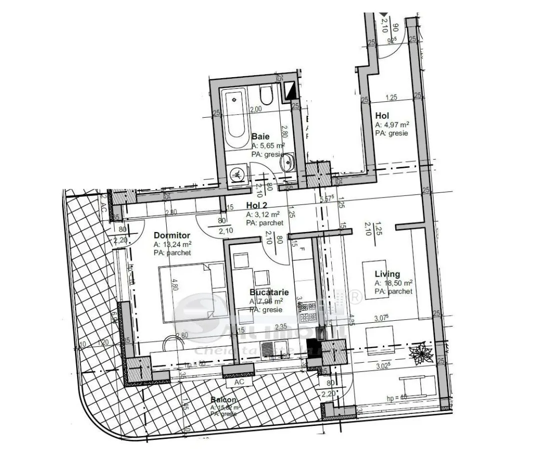 Apartament 2 cam.decomandat+loc parcare subteran Complex Himson - foto 12