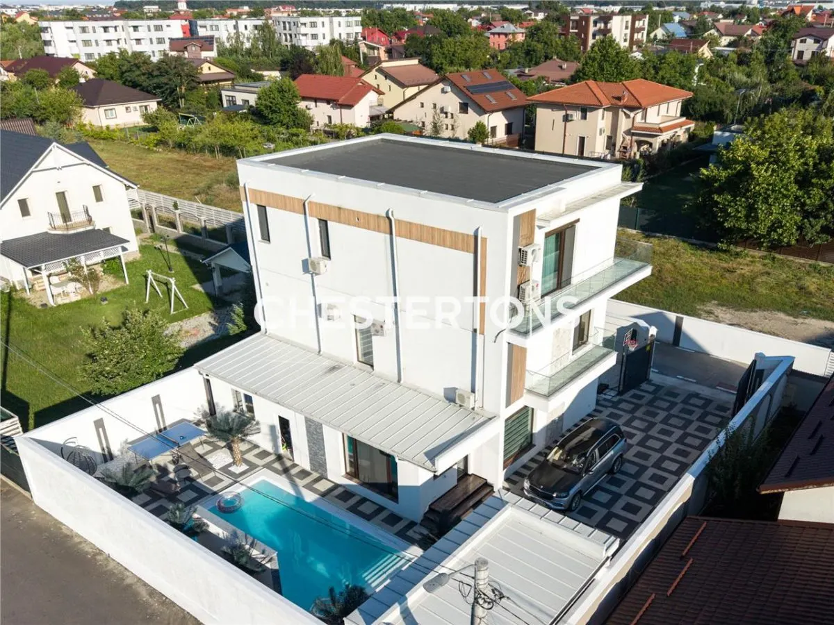 Vila de vanzare in Otopeni, P+2E, teren 509 mp, piscina - foto 2