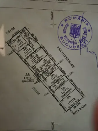 Teren pentru casă lângă București 995 mp,Postăvari, 22,44 m deschidere - foto 2