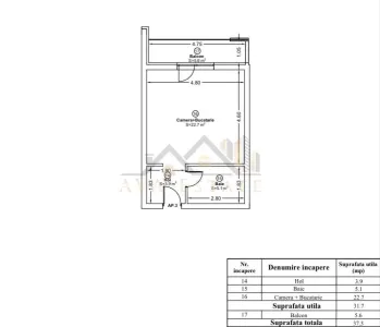 Apartament 1 camera | Bloc Nou - Zona Giroc - foto 2