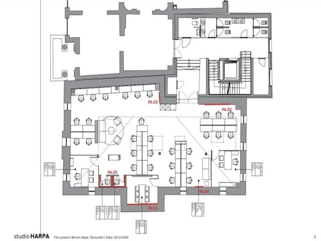 Spatiu pentru birouri zona Lahovari - 233 mp - complet mobilar - foto 10
