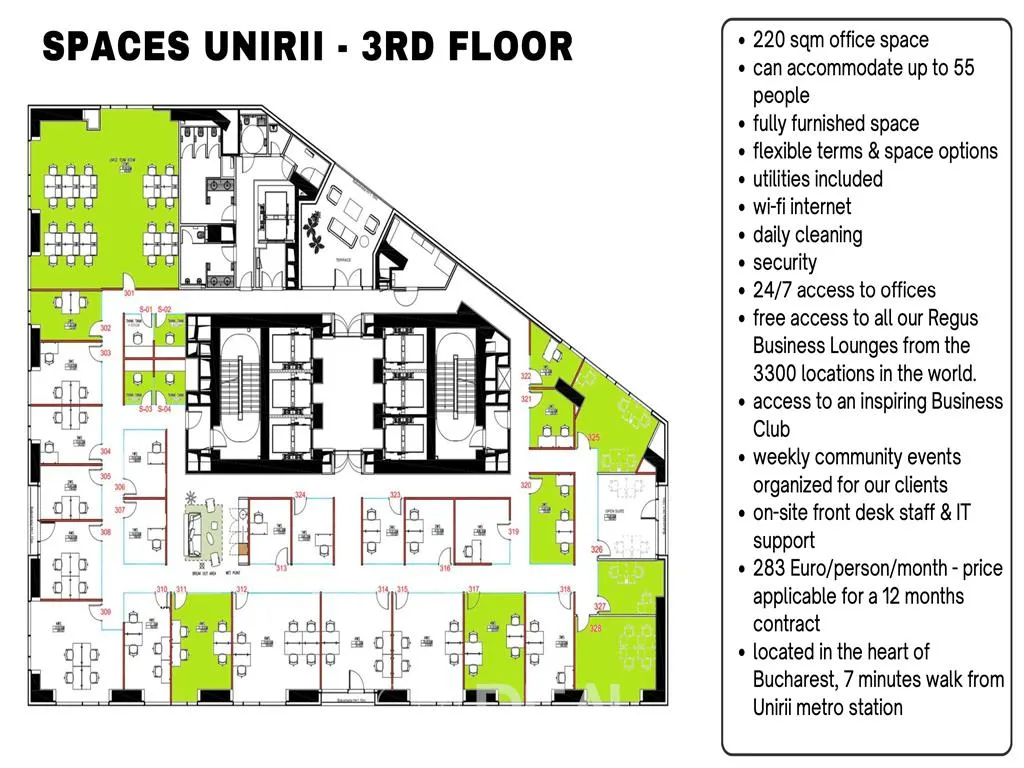 Co-working spaces in Unirii View, mobilate, cu servicii incluse - foto 12