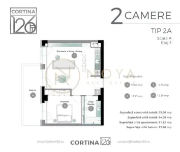 Apartament de 2 camere Cortina 126 - foto 2
