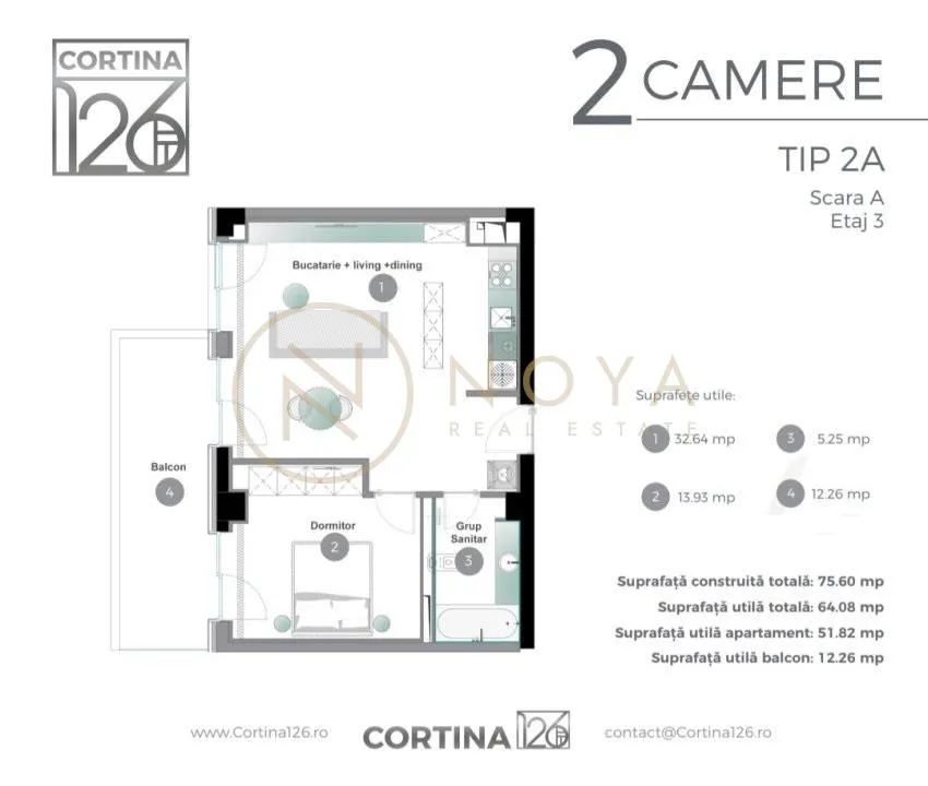 Apartament de 2 camere Cortina 126 - foto 2